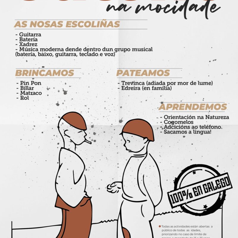 A Casa da Mocidade de Allariz presenta o programa “Mocidade Outono 2025” con novas propostas de música e lecer en galego