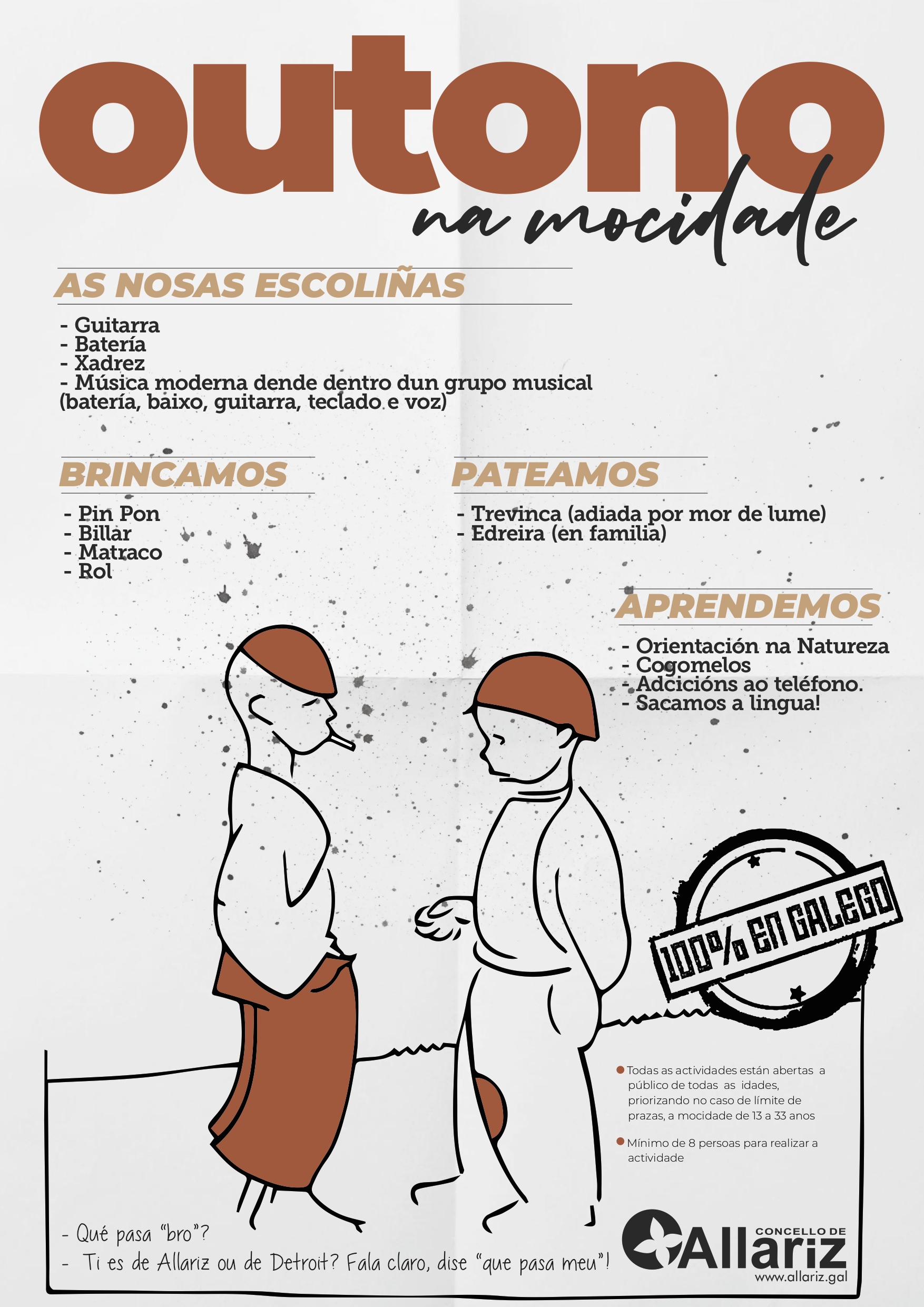 A Casa da Mocidade de Allariz presenta o programa “Mocidade Outono 2025” con novas propostas de música e lecer en galego