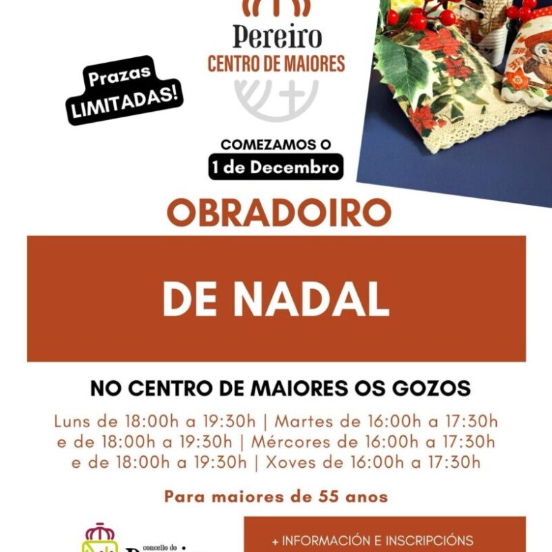 Obradoiro de Nadal no Centro de Maiores os Gozos