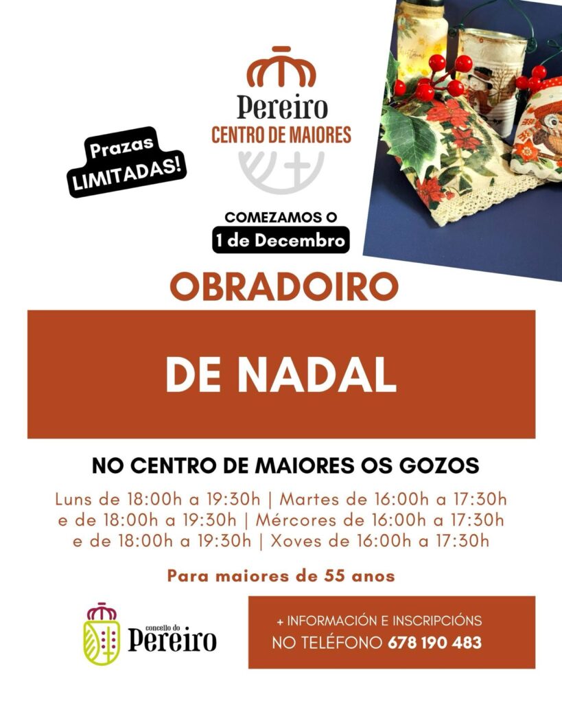 Obradoiro de Nadal no Centro de Maiores os Gozos
