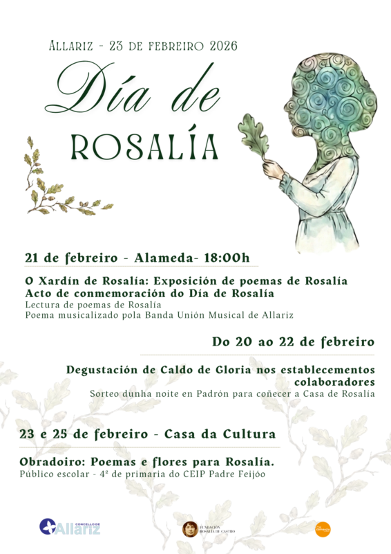Allariz celebra o Día de Rosalía cun amplo programa de actividades culturais, educativas e gastronómicas