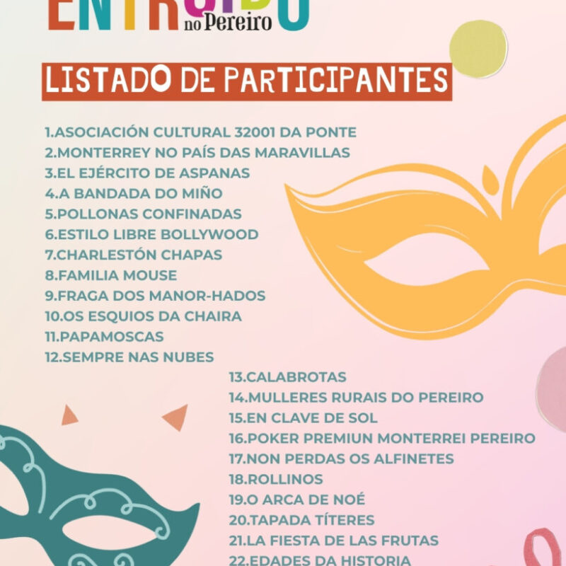 Listaxe Definitivo dos Participantes para o Desfile de Entroido