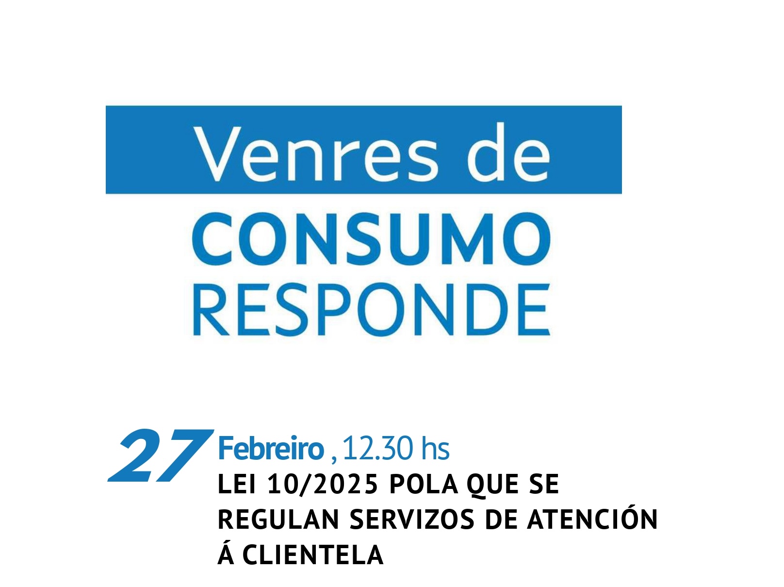 Venres de Consumo Responde | Concello do Pereiro de Aguiar