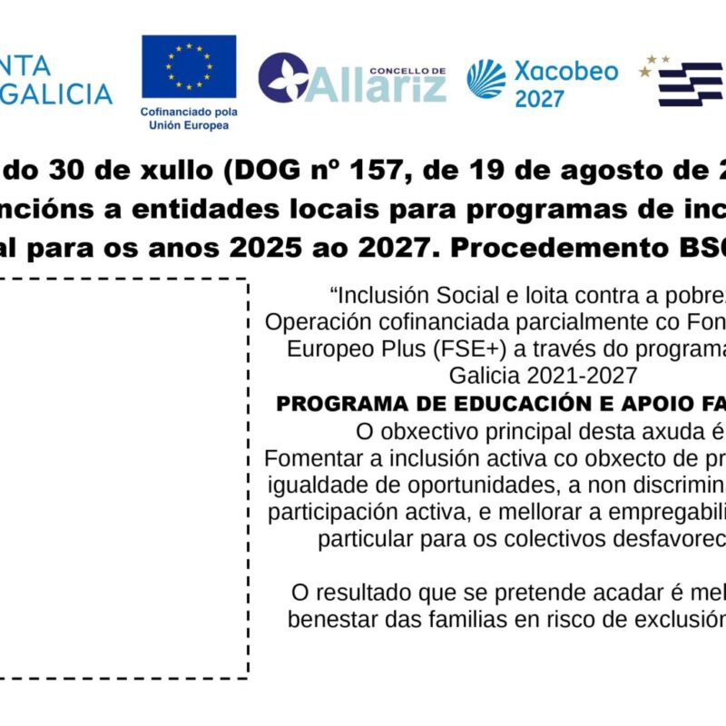 Subvencións a entidades locais para programas de inclusión social para os anos 2025 ao 2027. Procedemento BS623C