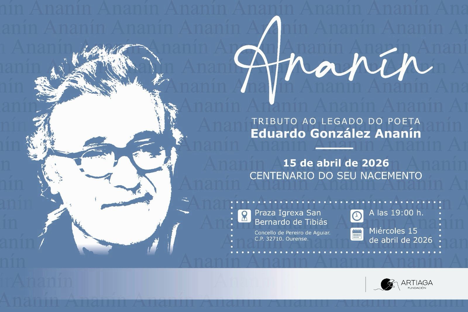 TRIBUTO AO LEGADO DO POETA ANANÍN | 15 DE ABRIL