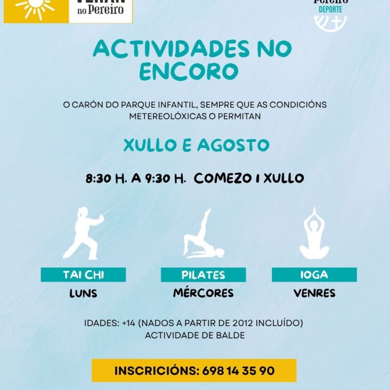ACTIVIDADES NO ENCORO | XULLO E AGOSTO