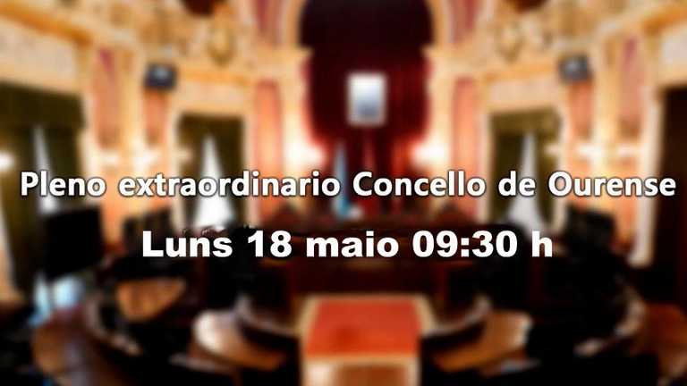 Luns 18 de maio | Pleno extraordinario