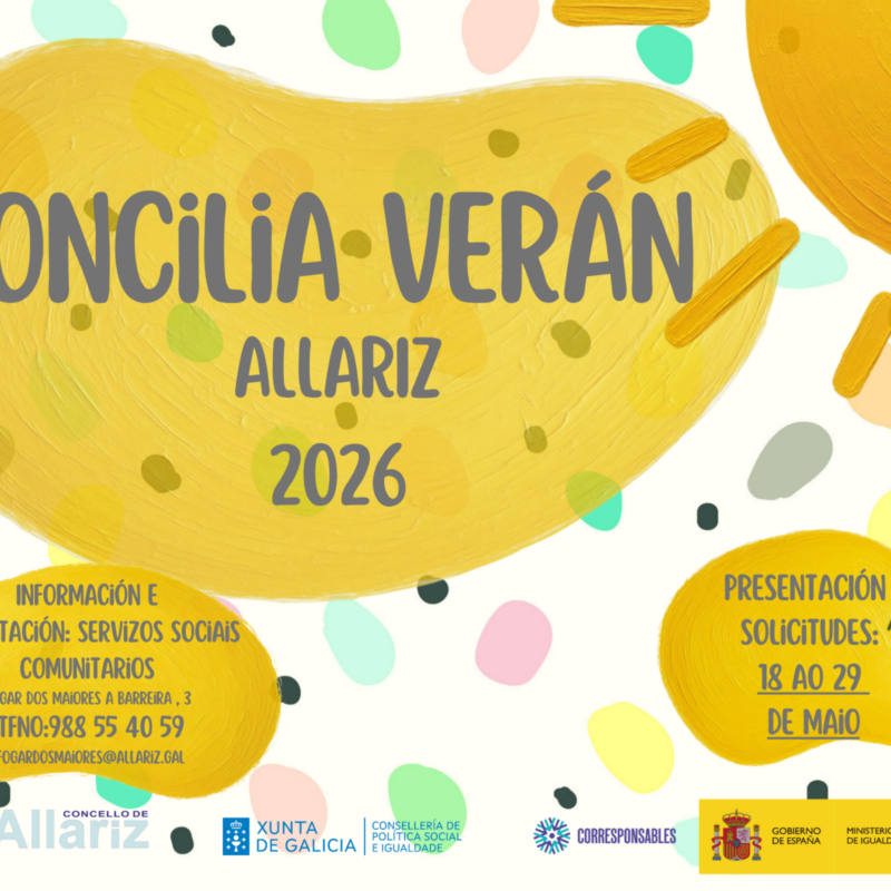 O Concello de Allariz abre o prazo de inscrición para o programa Concilia Verán 2026