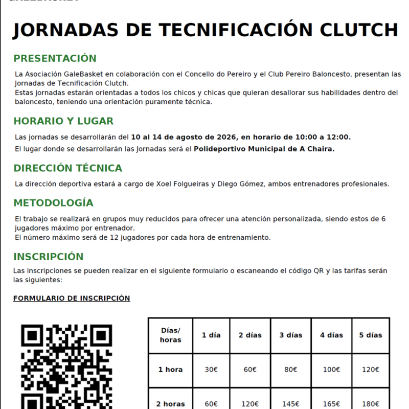 10-14/08 | JORNADAS DE TECNIFICACIÓN CLUTCH