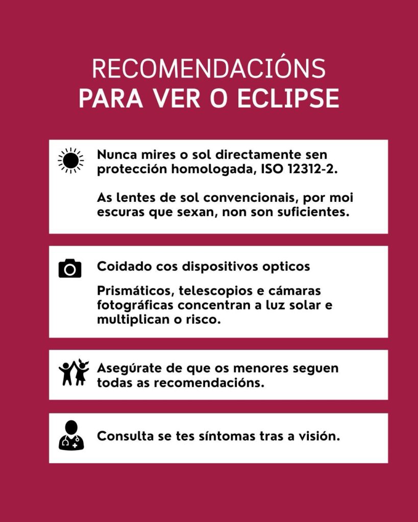 Recomendaciones | Eclipse Solar No Concello do Pereiro